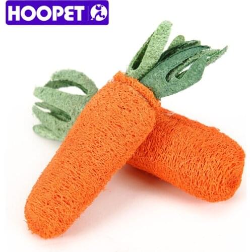 HOOPET Pet Toy Carrot Shaped Loofah Sponge Dog Cat Chew Toy