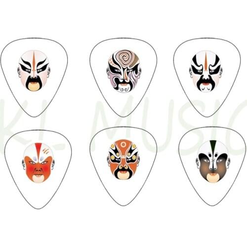 Good quality different thickness plectrums colorful guitar picks,Chinese facial make-up