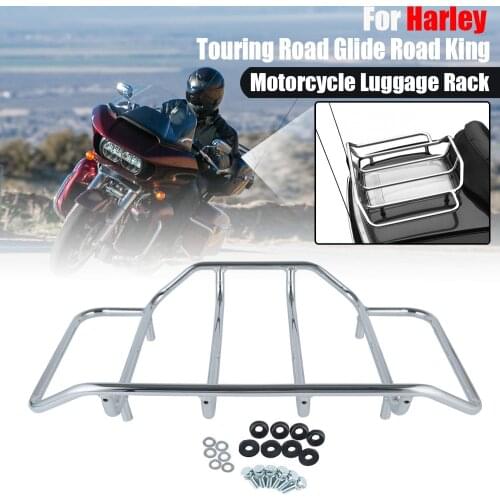 Motorcycle Luggage Rack Chrome For Harley Touring Road Glide Road King Tour Pack Street Glide FLTRX Electra Glide CVO 1984-2018
