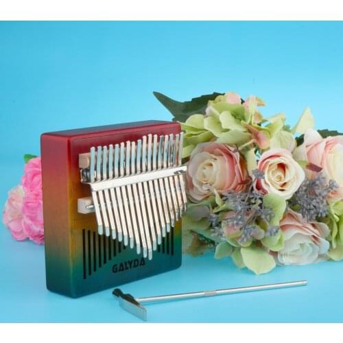 17 Keys Kalimba Handmade Mahogany Wooden Thumb Piano Mbira Piano Keyboard Instrument Portable Professional Instrument