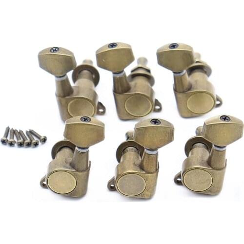 3L3R/6R/6L guitar tuners Guitar Tuning Pegs Tuners Machine Head For Electric guitar Red Coppe