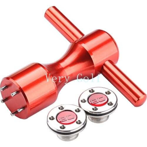 2Pcs Red Golf Weights with Wrench for Fastback and Squareback Putters