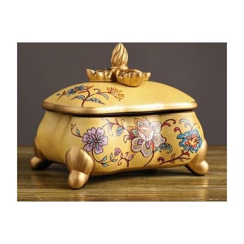 Creative Retro Jewelry Storage Decorative Box Home Living Room Decorations Display Birthday Gift