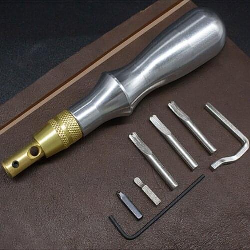 Multifunctional grooving edge cutter scriber sharp leather craft edge chamferer aluminum handle bevel cutter cutting hand craft