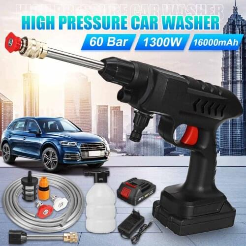 1300W 88V High Pressure Cordless Washer With 16000mAh Battery Spray Water Gun Car Wash Cleaning Machine For Makita Battery 18V