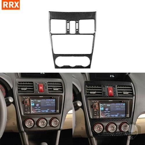 For Subaru Impreza WRX STI XV Crosstrek 2012 2013 2014 Carbon Fiber Central Multimedia Control Panel Stickers Car Accessories