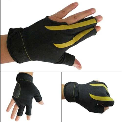 New Arrival Snooker Cue Glove 3-Finger Billiard Gloves Snooker Shooters Left Hand High Quality Billiard Fitness Accessories