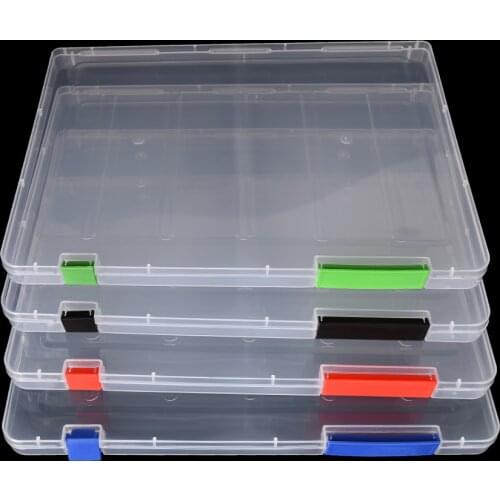Transparent Storage Box Clear Plastic Document Paper Filling Case File PP Office Organizer Invisible Storage A4 Stationery Cases