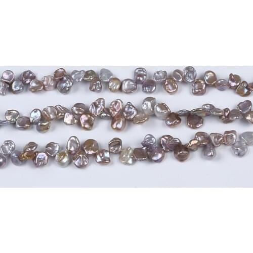 10-13mm Natural purple Freshwater Keshi Pearl String For Jewellery Making