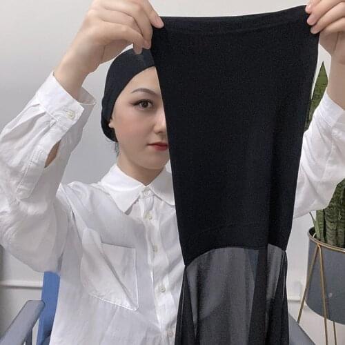 Custom made instant chiffon hijab with a bonnet under scarf unique design chiffon hijab scarf for Muslim women