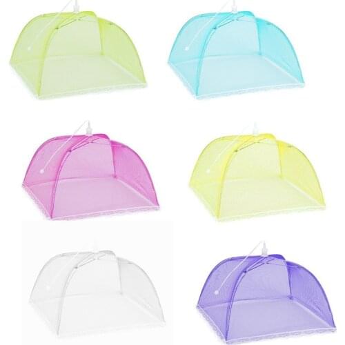 Mesh Foldable Food Covers Kitchen Anti Fly Mosquito Food Cover Tent Dome Net Umbrella Picnic Protect Cover