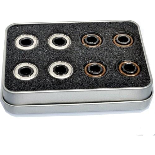 16PCS SWISS BSB SPEED White Ceramic Steel Bearings High-speed For Roller skates Longboard Scooter wheels Bearings part