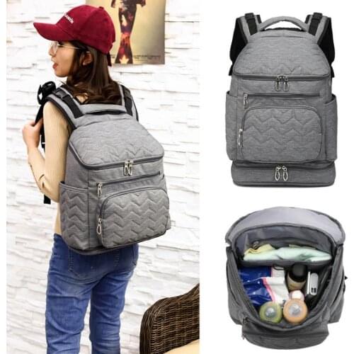 Mummy Bag Baby Cartoon Multi-function Large-capacity Backpack Nursing Hangings Bag Strollers Accessories
