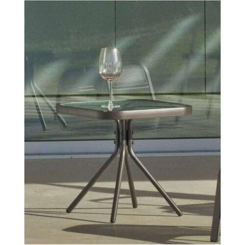 Side Table terrace garden steel Macao-45 bronze 45 cm (width) 45 cm (height) 45 cm (bottom)