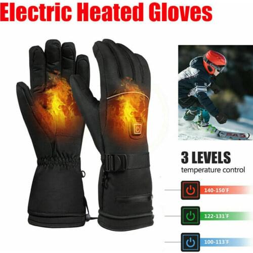 Waterproof Electric Heated Gloves Heated Cycling Warm Heating Skiing Gloves USB Powered Heated Gloves Riding Winter Gloves