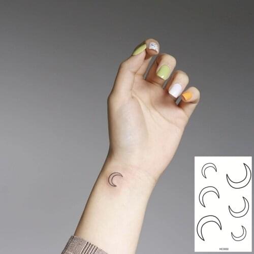 Nu-TATY 25 set Ins wind waterproof durable girl heart wrist moon Tattoo Sticker transfer sticker