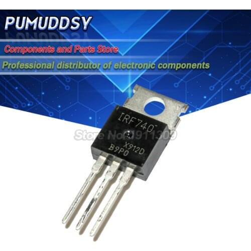 10PCS IRF740 IRF740PBF MOSFET N-Chan 400V 10 Amp TO-220 IC