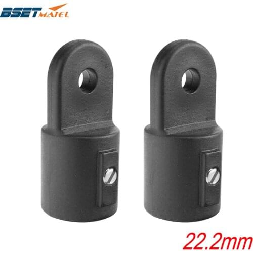 2PCS Nylon Pipe Eye End Cap 22mm Bimini Top Fitting Hardware Marine Boat Yacht External Eye End Canopy Tube End