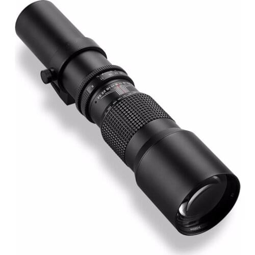 500mm F/8.0 Super Telephoto Manual Zoom Lens + T2 Mount Adapter for Nikon D3200 D3300 D5200 D5500 D7200 D800 D700 D90 DSLR