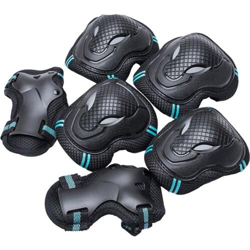 6 Pieces/Set Skating Protector Kit Skateboarding Cycling Knee Brace Wrist Guard Elbow Pad Set For Adult Kids Men Women