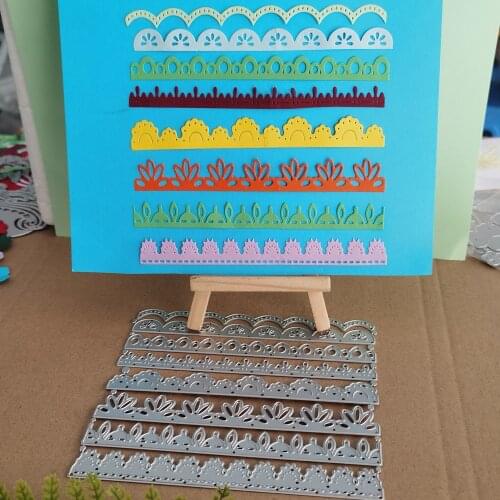 8pcs / Lace decorative Card Metal cutting Mold template DIY scrapbook / Photo album decorative embossed DIY Paper Card