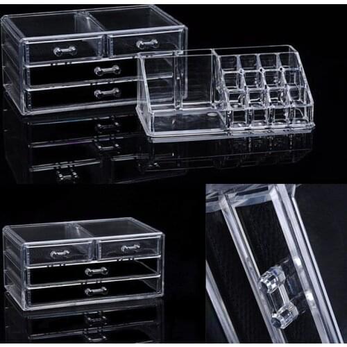 Acrylic Clear Drawers Jewelry Cosmetic Organizer Make Up Organizer Holder Makeup organizer Box Case