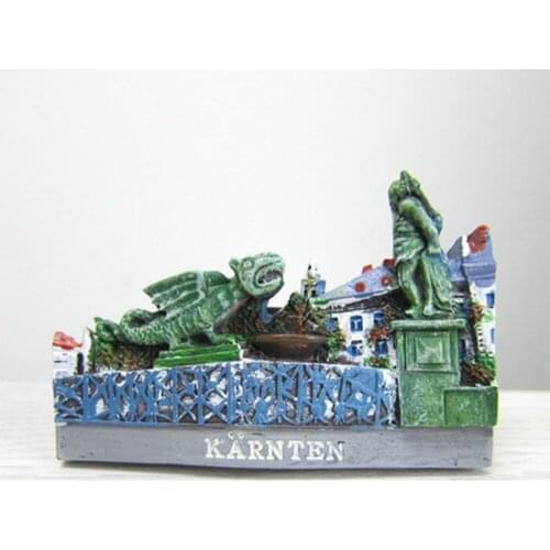 Austria Karnten Tourism Souvenirs Fridge Magnets Handmade Resin Refrigerator Magnetic Message Stickers Home Decor Decoration