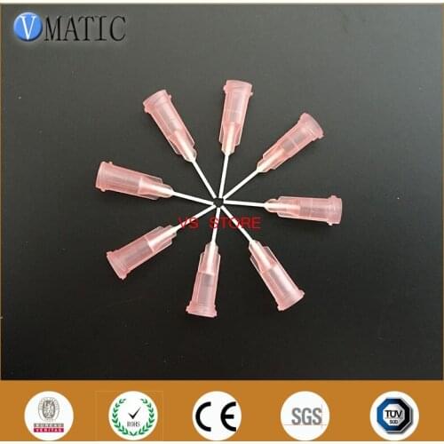 Free Shipping 100Pcs 20G Pink 0.5'' Pp Flexibility Dispensing Needle Tips 1/2 Inch