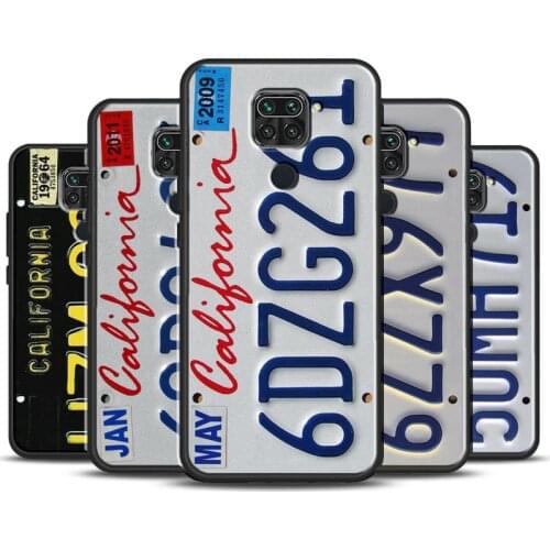 PLATE LICENSE CALIFORNIA Case For Xiaomi Redmi Note 10 Pro 8T 9S 7 8 9 Pro Phone Cover For Redmi 9T 9C 9A K40 8A 7A