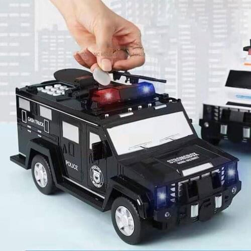Paper Money Box Kids Big Safe Saving Coin Large Music Toy Fingerprint Password Cash Truck Car Piggy Bank