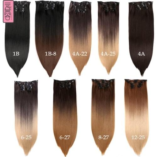 YunRong Long Straight Clip in on Hair Extensions Silky Synthetic in Drawstring Ponytail Hairpieces for Women Hair Extension