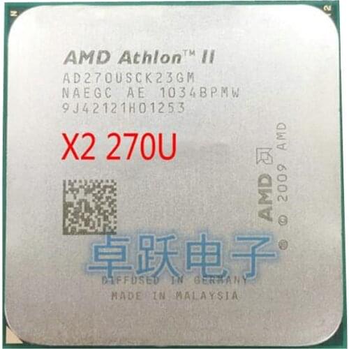AMD Athlon II X2 270u 2.0 GHz Dual-Core CPU Processor AD270USCK23GM Socket AM3 free shipping