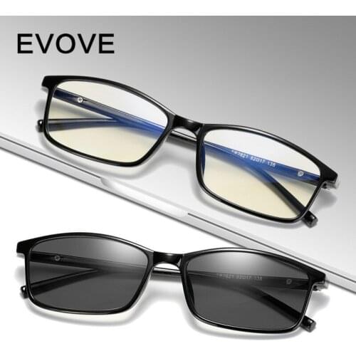 Evove Photochromic glasses Men Women chameleon Glasses anti Blue Light ray & reflection Eyewear UV400 gaming goggles