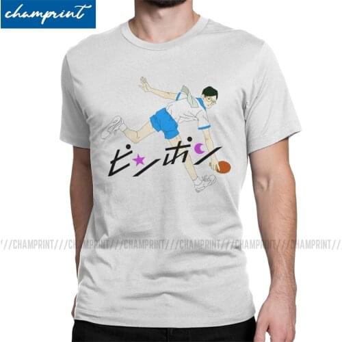 Men Ping Pong The Animation Smile Print T Shirt Table Tennis Sports Anime Clothing Novelty Tees Birthday Present T-Shirt