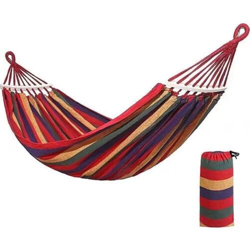 Hammock outdoor swing camping leisure single double couple hammock student hammock anti-rollover indoor hammock thickening