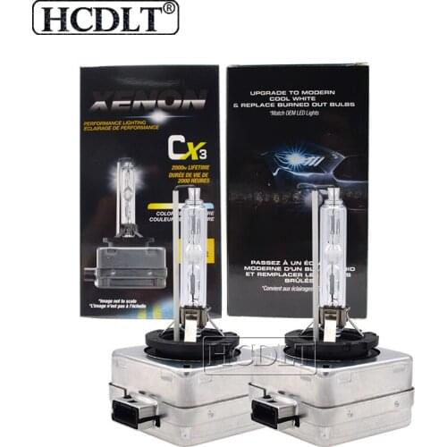 HCDLT 2021 D1S Car Headlights 35W 55W 4300K 5000K 6000K 8000K D1R D1C D3C D3S Auto Xenon Lamp Bulbs 24V D1S HID Replacement Bulb