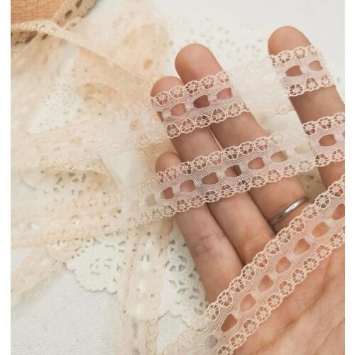 10 Meters Skin Lace Trim Ribbon Guipure Craft Supplies DIY Sewing Trimmings Dress Decoration 1.7cm Width