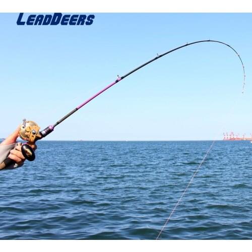 Leaddeers Solid Carbon Tip Light Slow Jigging Rod 1.35 1.45 -1.65m Casting Sea Boat Fishing Rod One And A Half Sections Raft Rod