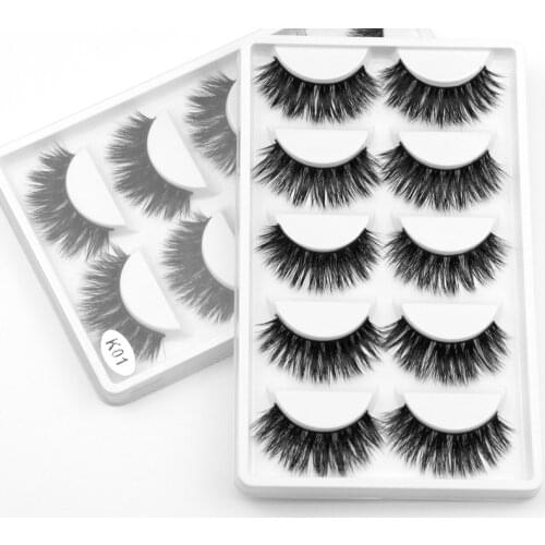 Hot Sale 50 Pairs 100% Mink Natural Thick False Fake Eyelashes Eye Lashes Makeup Extension Crisscross Fashion