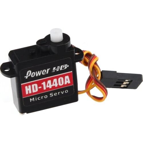 2 Pcs Power HD1440A Micro Analog Servo 0.8KG 4.4g for Compatible w/ Futaba/JR EPO For RC Model Plane