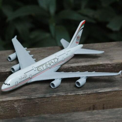 UA.E Etihad Airways A380 Airplane Diecast Aircraft Model 6" Metal Aeroplane Home Office Decor Mini Moto Toys for Children
