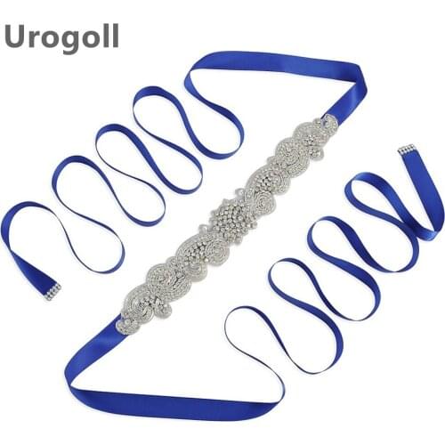 Trendy Wedding Belts Flower Satin Wedding Dress Bridal Luxury Rhinestone Belt Party Bridesmaid Dress Girdle Lady Accessories