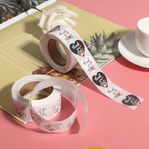 500Pcs Thank You Design Kraft Packaging Seal Seals Sticker seal labels scrapbooking Paper Labels Gift