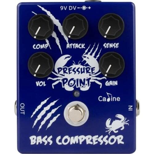 New Hot Caline CP-45 Pressure Point Bass Compressor Pedal True Bypass with Aluminum Alloy Housing Guitar Accessories