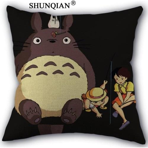 New Arrival totoro Custom cotton Pillowcases zipper Custom Pillow Case More Size Custom your image gift