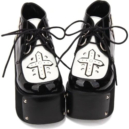 Angelic imprint New Arrival Punk Lolita style Women Pumps High Heel Platform shoes size 35-46 9702