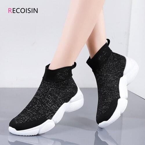 RECOISIN 2020 Autumn Women Boots High Quality Keep Warm Ankle Snow Boots Women Slip-on Comfortable Ladies Boots chaussure femme