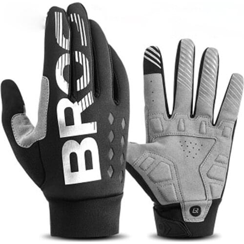 ROCKBROS Men Outdoor Winter Running Cylcing Gloves Windproof Thermal Touch Screen Hiking Jogging Hiking Skiing Gloves