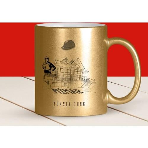 Personalized Professional Architect Gilded Mug Cup-2