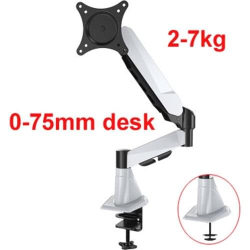 DL-DS312B Desktop15-27" grommet clamp base LCD LED Monitor Holder Arm Gas Spring Full Motion TV Mount Loading 2-7 kgs